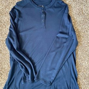 Mens XL triple aught design long sleeve merino wool Henley